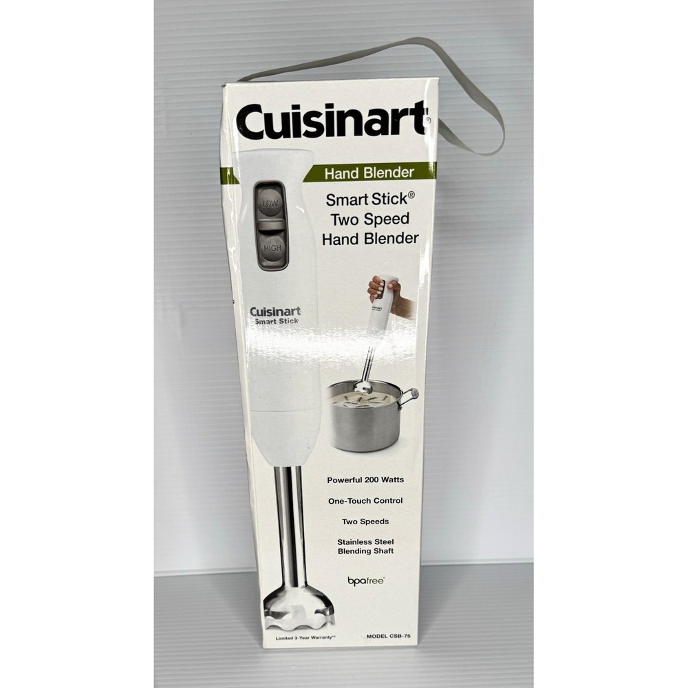 Cuisinart Smart Stick CSB-75 2-Speed 200W Hand Blender White w/ Beaker